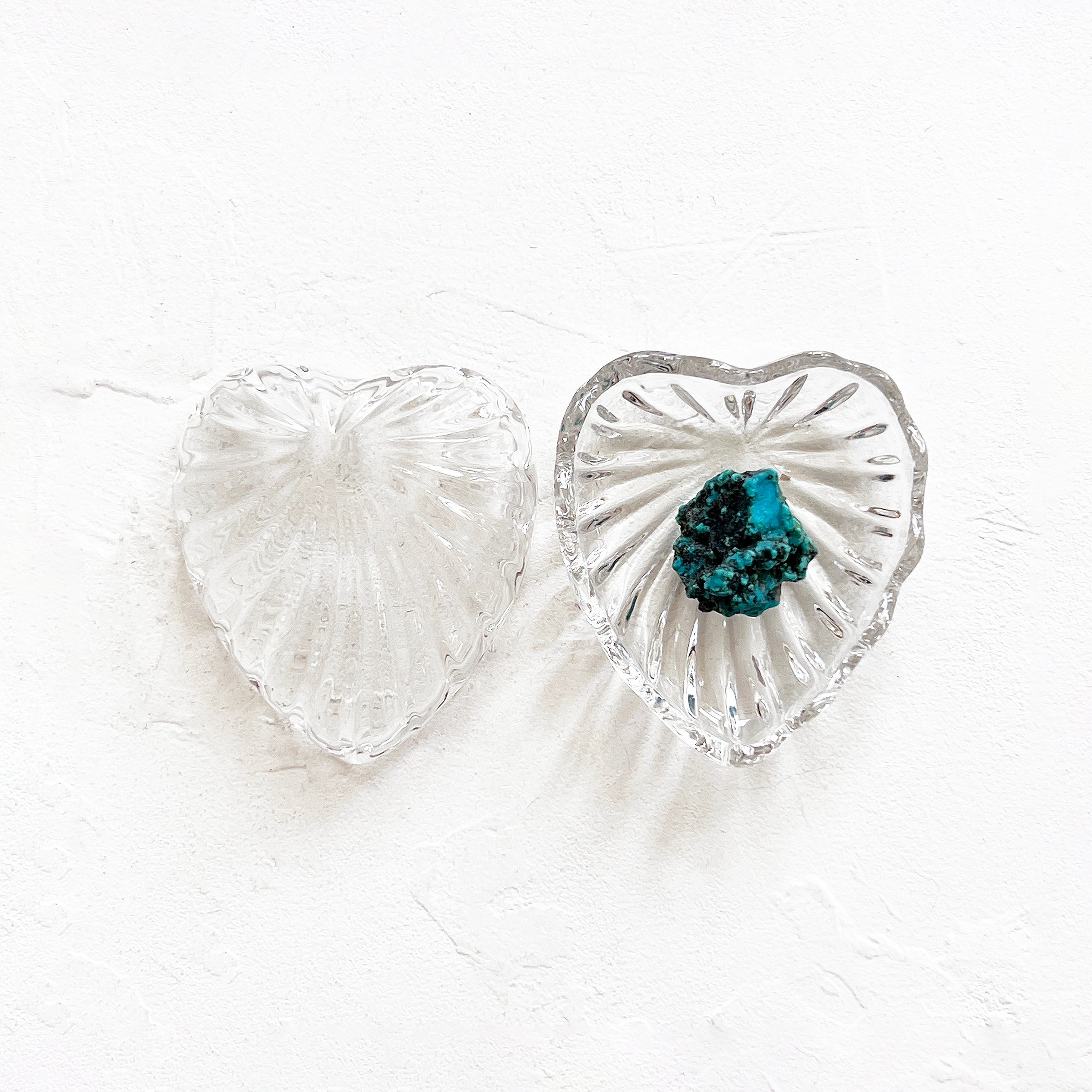 Vintage Glass Heart Box