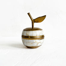 Load image into Gallery viewer, Vintage Brass and Mother of Pearl Apple