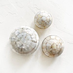 Vintage Mother of Pearl Globe Container