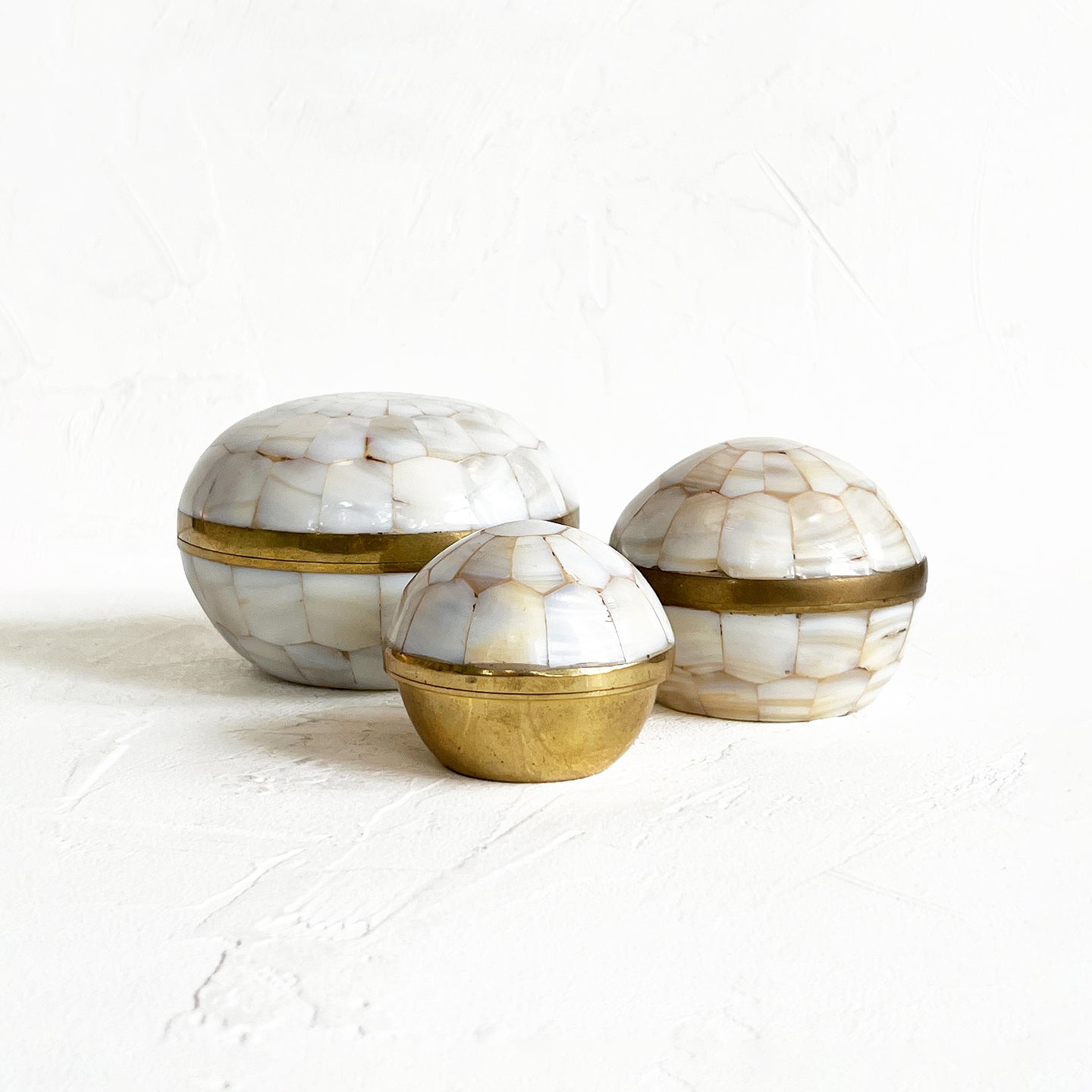 Vintage Mother of Pearl Globe Container