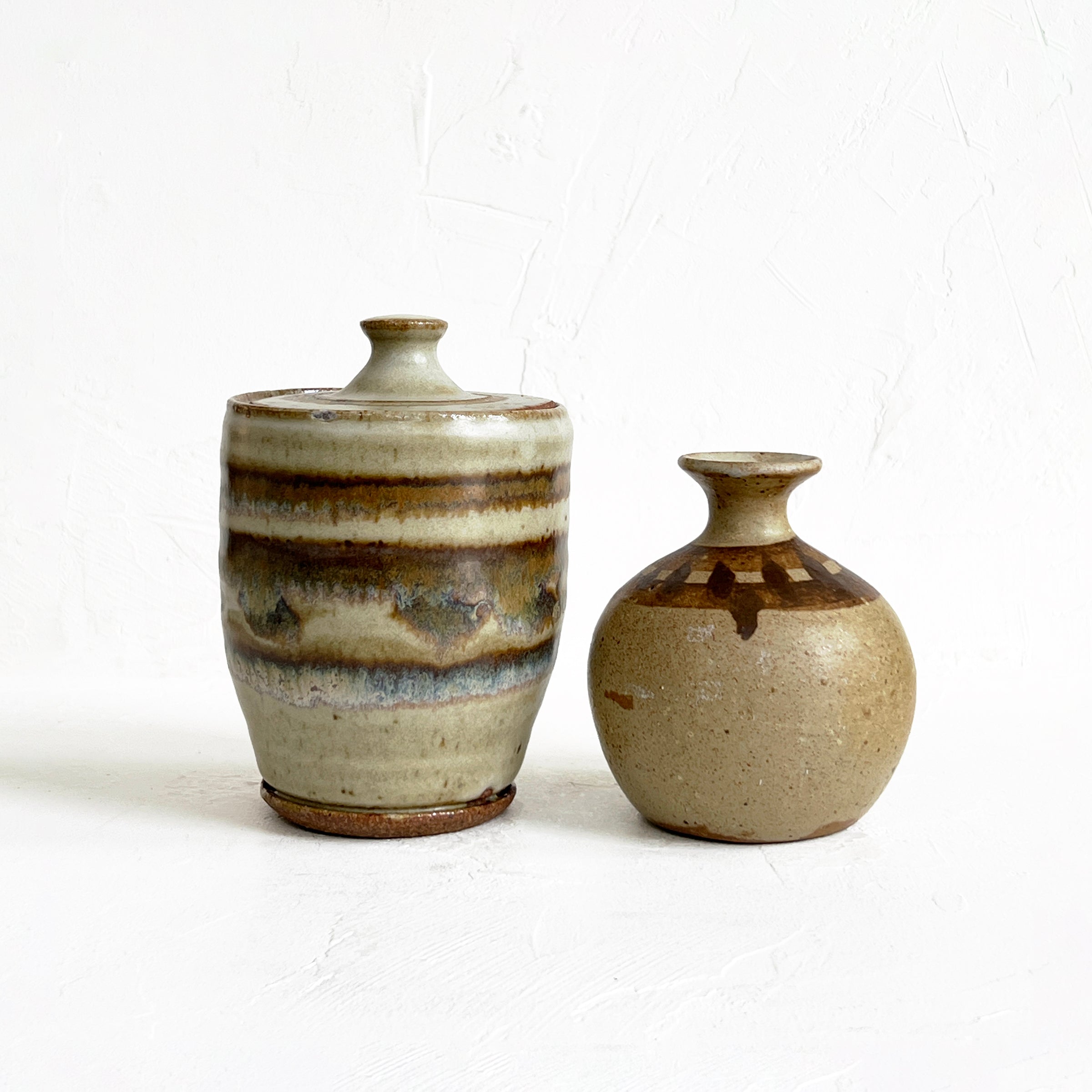 Vintage Studio Pottery in Tan
