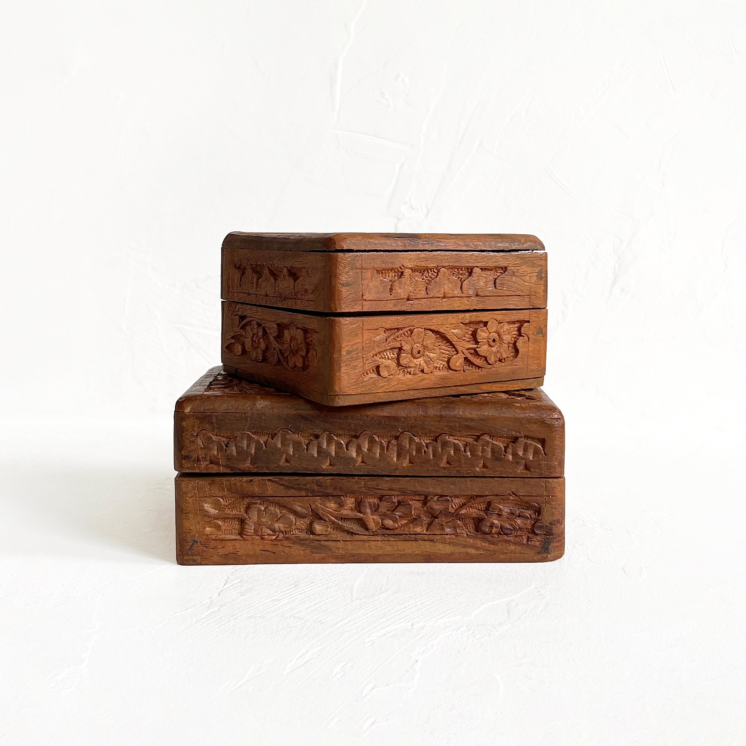 Vintage Carved Jewelry Box