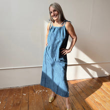 Load image into Gallery viewer, Aurore Dress in Indigo Stripes