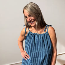 Load image into Gallery viewer, Aurore Dress in Indigo Stripes