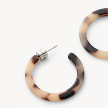 Load image into Gallery viewer, Mini Hoops in Ash Blonde Tortoise