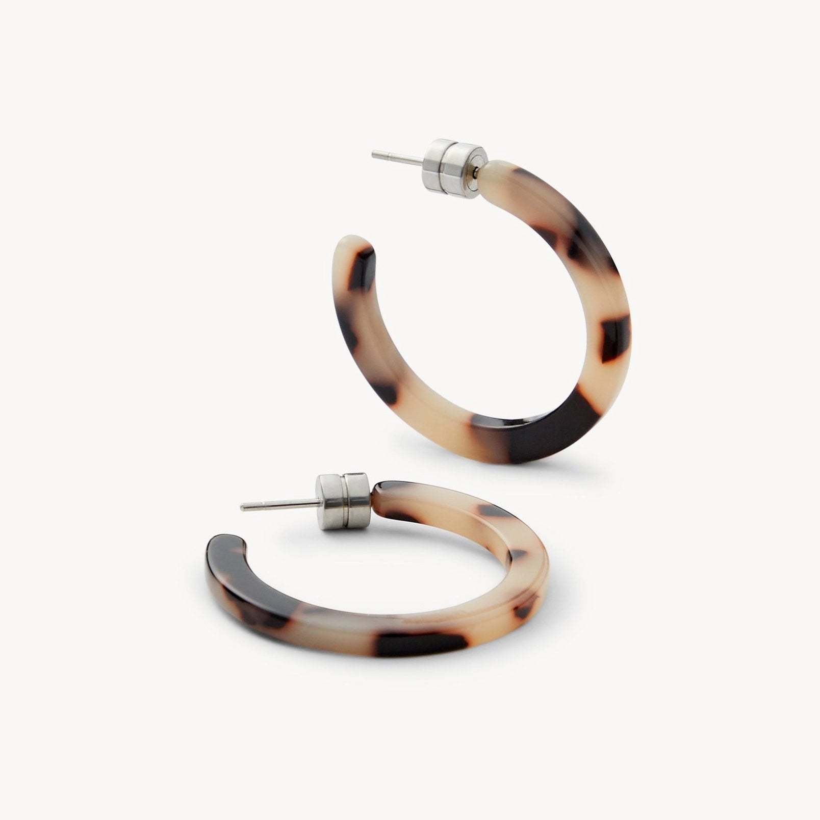 Mini Hoops in Ash Blonde Tortoise