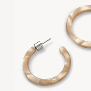 Mini Hoops in Sand Shell