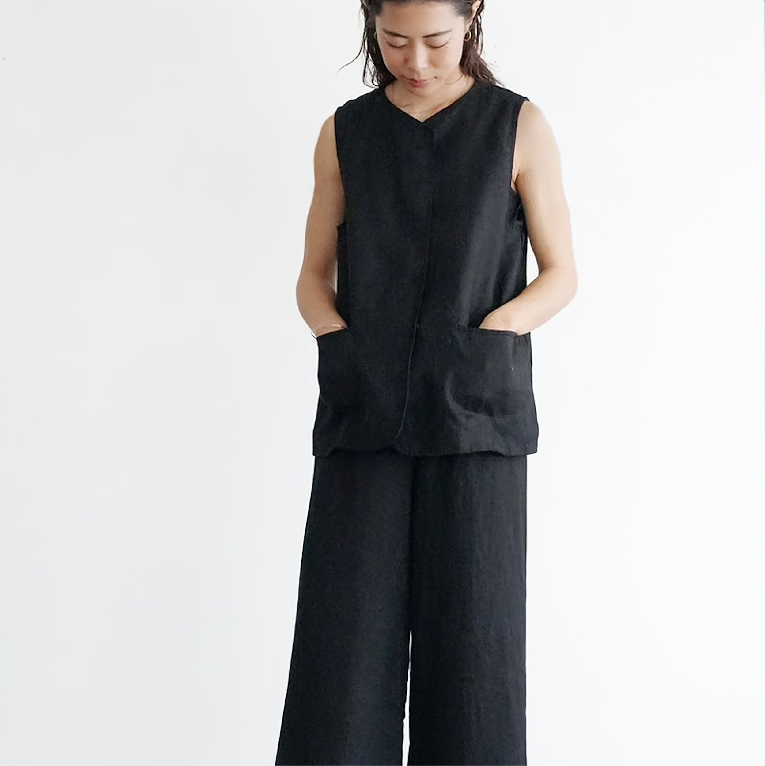Sesilia Gillet Vest in Black