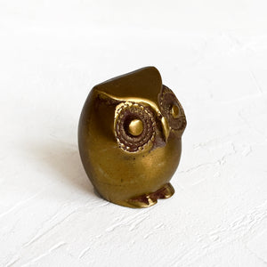Vintage Brass Owl