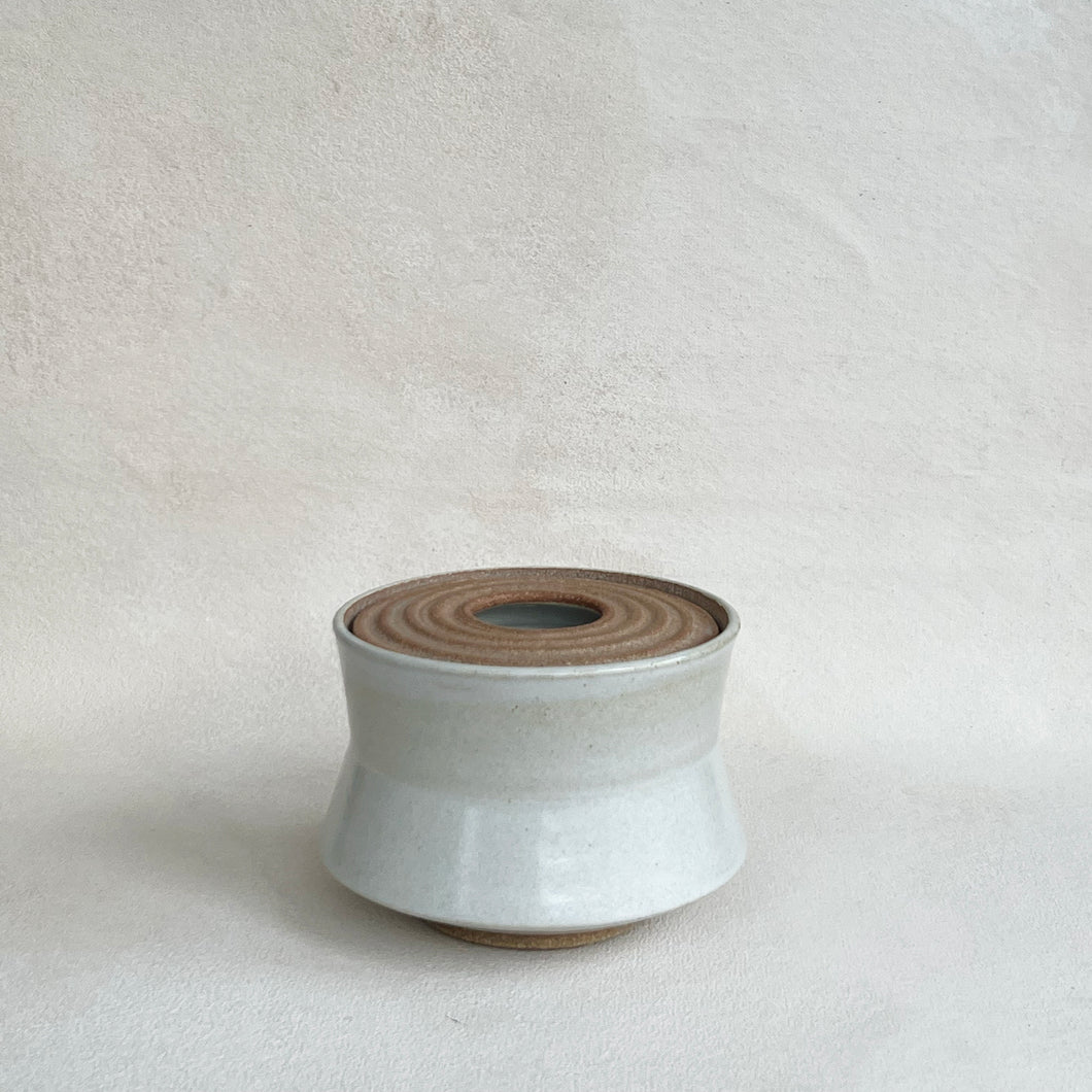 Lidded Vessel in Warm White