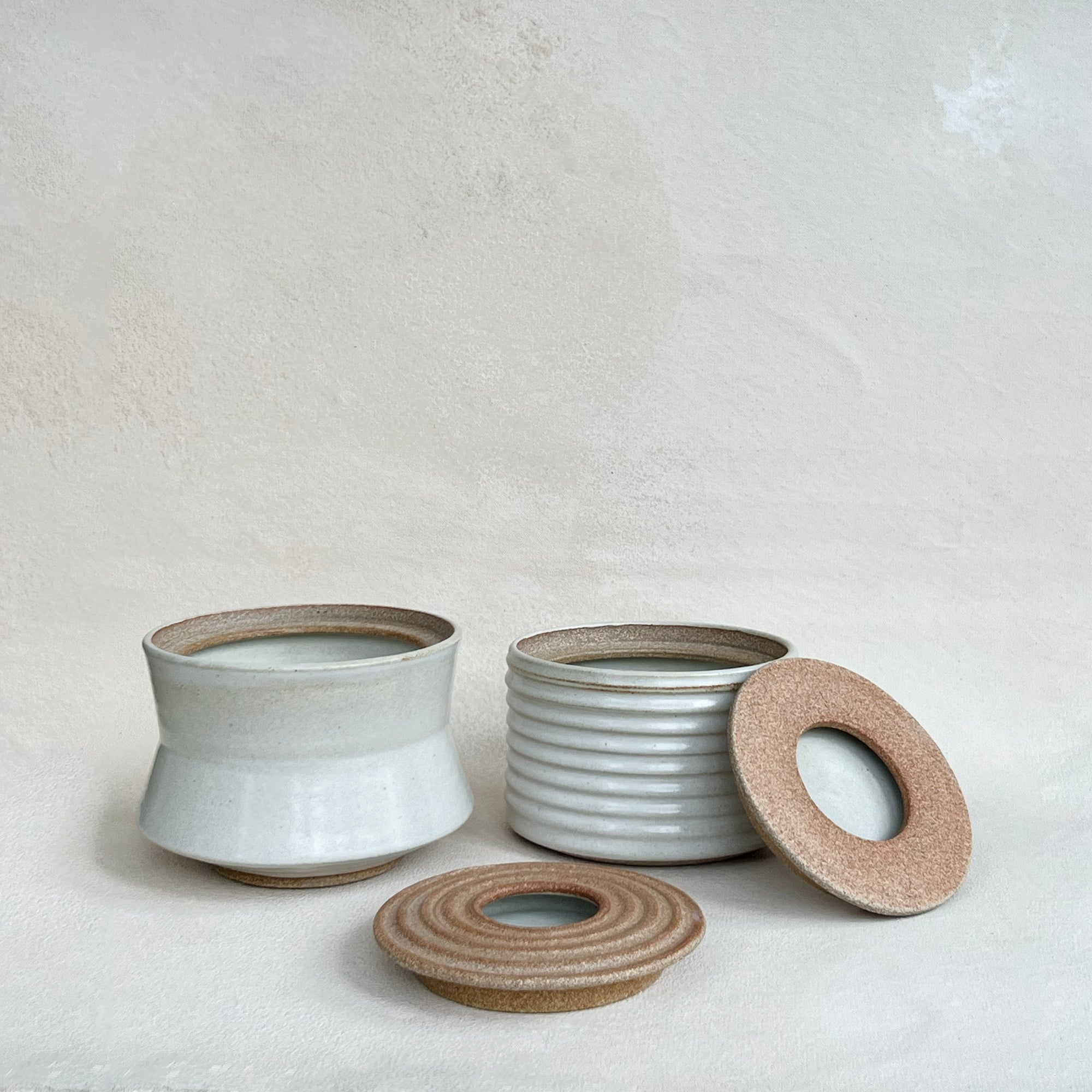 Lidded Vessel in Warm White