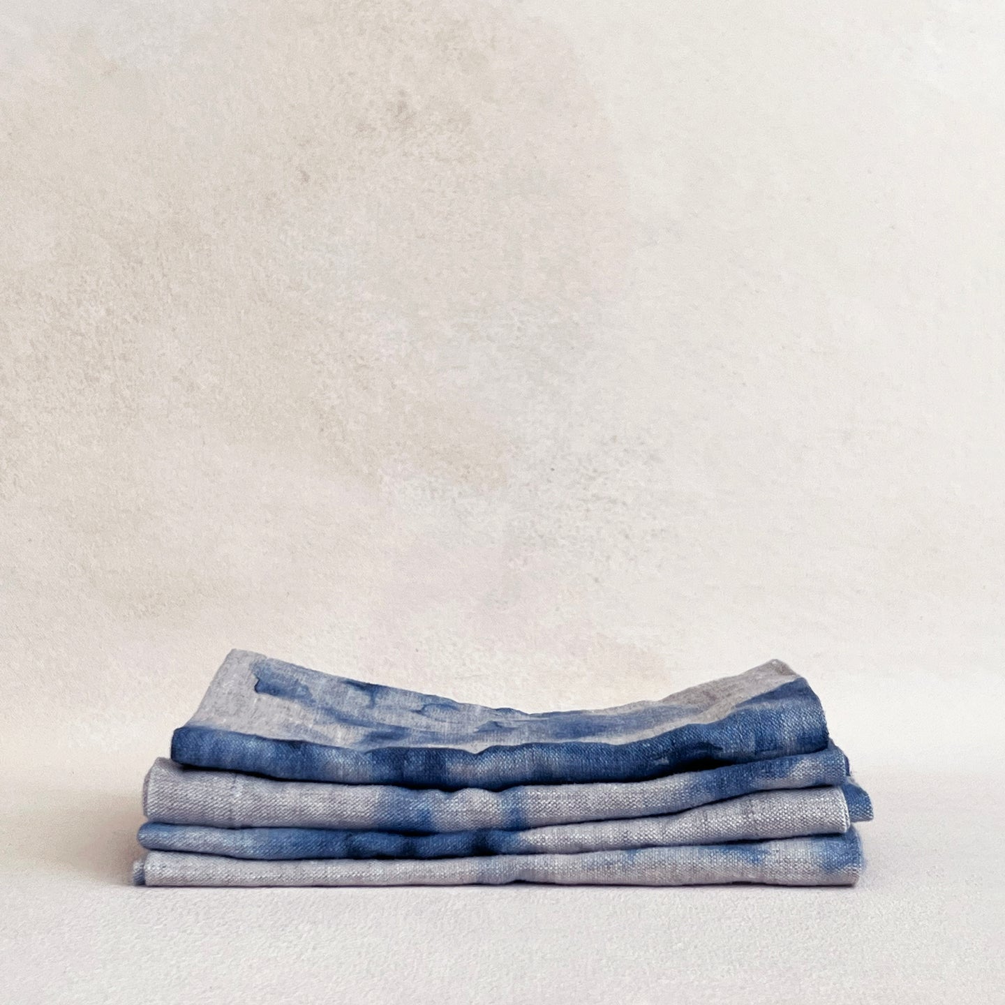 Tie-Dyed Indigo Linen Napkins