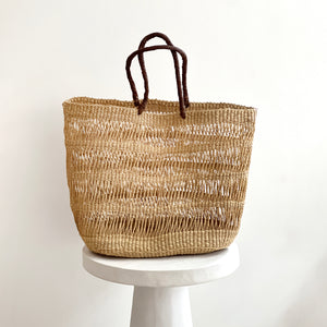 String Shopper with Leather Handles