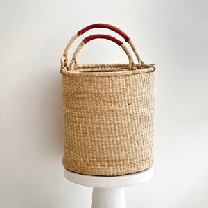 Hamper with Leather Handle