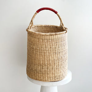 Hamper with Leather Handle
