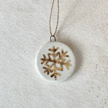 Load image into Gallery viewer, Ceramic Snowflake Ornament