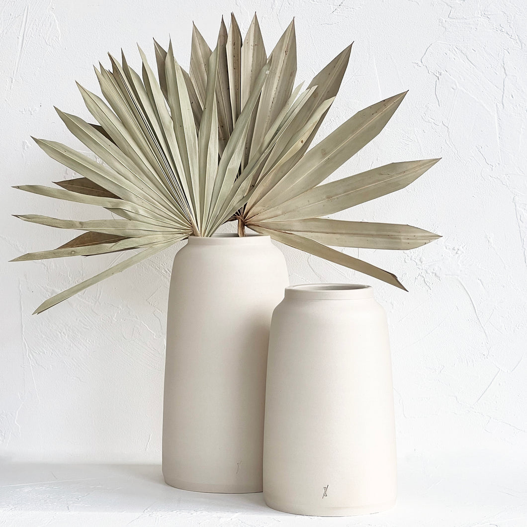 White Stoneware Vase