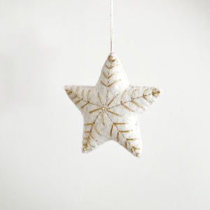 Embroidered Star Felt Ornament