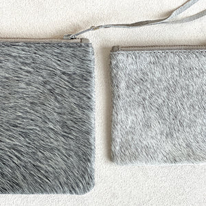Kyoto Leather Pouch in Grey