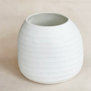 Glass Vase in Opal White