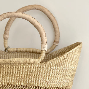 Lacework Shopper with Leather Handles