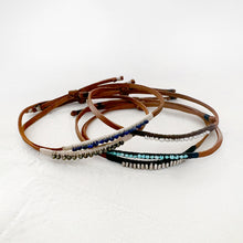 Load image into Gallery viewer, Leather Beaded Bracelet