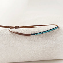 Load image into Gallery viewer, Leather Beaded Bracelet