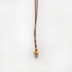 Tiny Diamond Raindrop Necklace