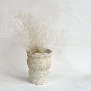 ripple vase in white sand