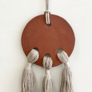 Large Glyph Wall Hanging in Red Stone