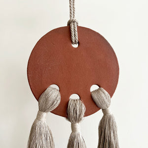 Large Glyph Wall Hanging in Red Stone