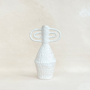 Pinched Vase in White