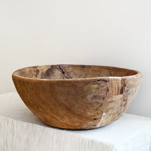 Large Nepali Wooden Bowl