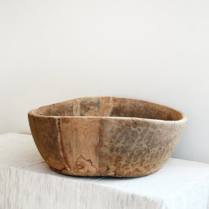 Large Nepali Wooden Bowl