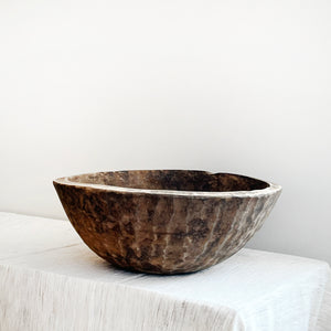 Large Nepali Wooden Bowl