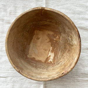 Large Nepali Wooden Bowl