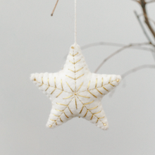 Load image into Gallery viewer, Embroidered Star Felt Ornament