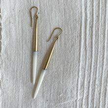 Load image into Gallery viewer, Brass &amp; Bone Earrings