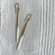 Load image into Gallery viewer, Brass &amp; Bone Earrings